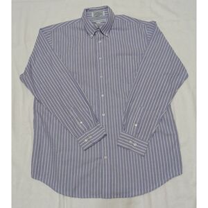 Irvine Park Mens 17-TL Tall Button Down Shirt Lavender Stripe Long Sleeve Oxford